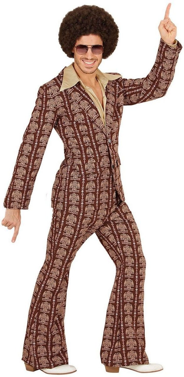 Hippie Kostuum | Groovy George 70s Heren Kostuum, Old School Man | Medium | Carnaval kostuum | Verkleedkleding